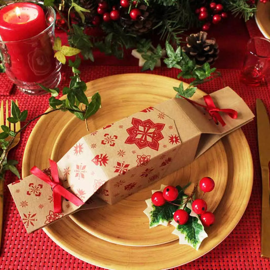 6 Reusable Party Crackers - Kraft Jewel design