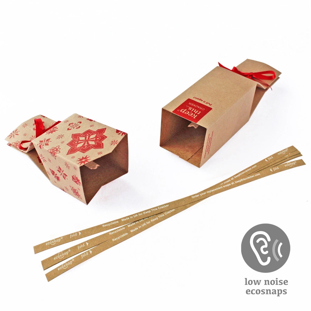 6 Reusable Party Crackers - Kraft Jewel design