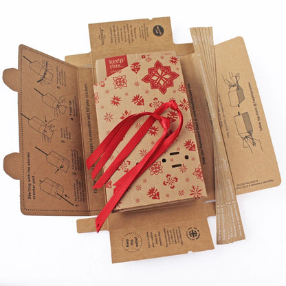 6 Reusable Party Crackers - Kraft Jewel design