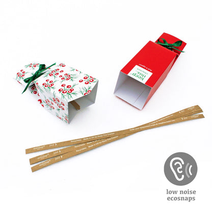 6 Reusable Party Crackers - Red Berries design