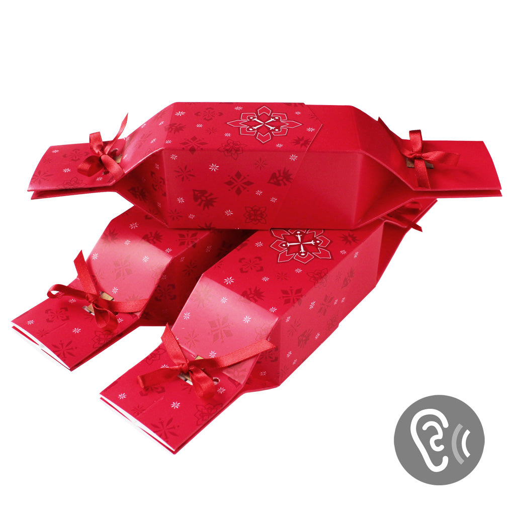 6 Reusable Party Crackers - Red Jewel design