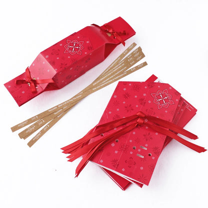 6 Reusable Party Crackers - Red Jewel design