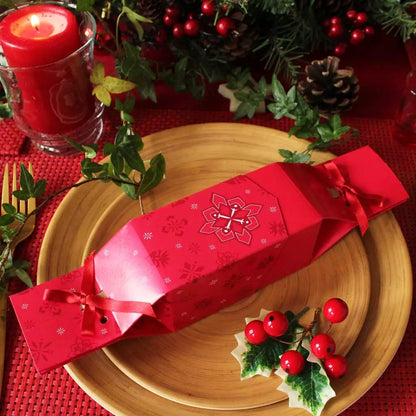 6 Reusable Party Crackers - Red Jewel design