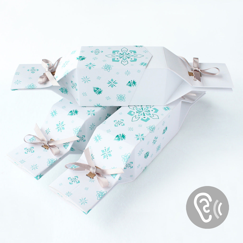 BULK PACK of 6 cracker wallets: ‘White Jewel’ design