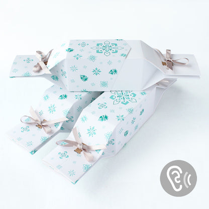 BULK PACK of 6 cracker wallets: ‘White Jewel’ design