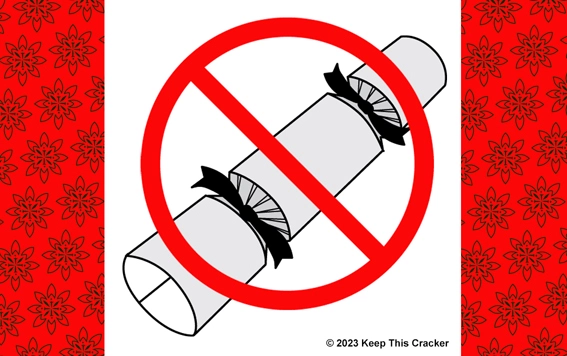 Disposable cracker prohibited sign